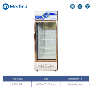 Réfrigérateur d'affichage de vitrine de boisson verticale légère de LED